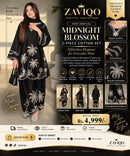 ZAVIQO Midnight Blossom – Black Embroidered 2-Piece Cotton Set ✨