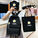 ZAVIQO 4-in-1 Black Daisy Backpack & Bag Set ✨